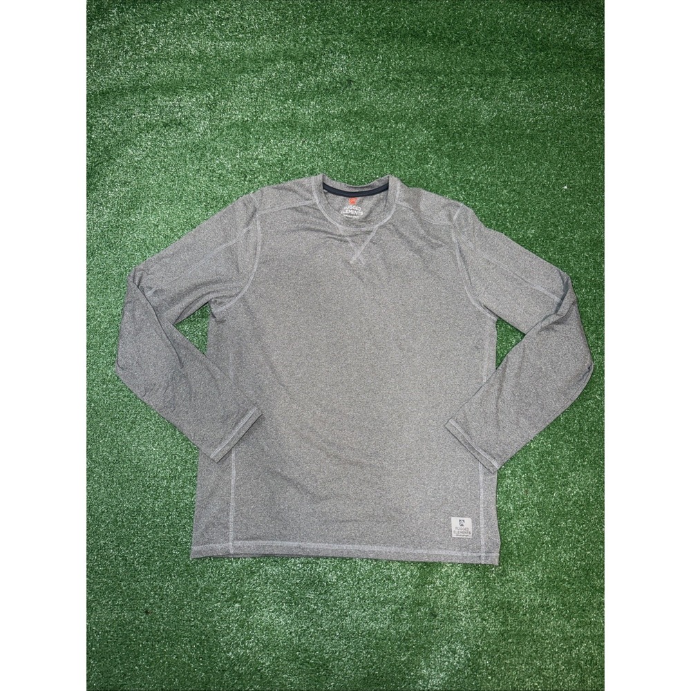 Rugged Elements Long‎ Sleeve Durable Utility Stretch Crew Small Gray